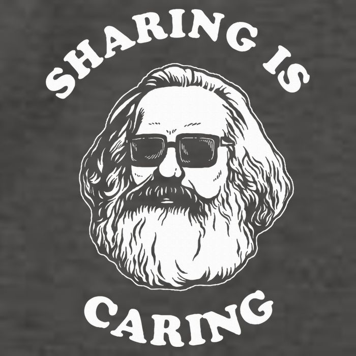 Sharing Is Caring Karl Marx Vector Backpack