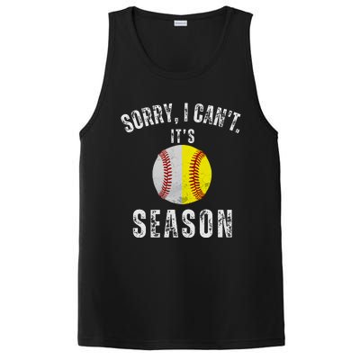 Sorry I CanT ItS Baseball And Softball Season Mom Of Both PosiCharge Competitor Tank