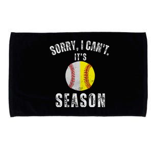 Sorry I CanT ItS Baseball And Softball Season Mom Of Both Microfiber Hand Towel