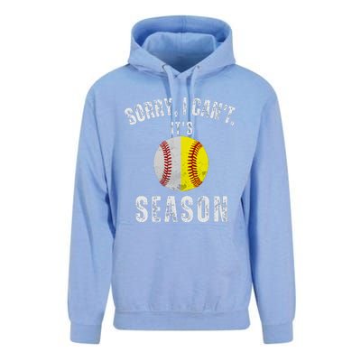 Sorry I CanT ItS Baseball And Softball Season Mom Of Both Unisex Surf Hoodie