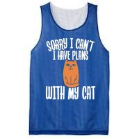 Sorry I Cant I Have Plans With My Cat Gift Mesh Reversible Basketball Jersey Tank