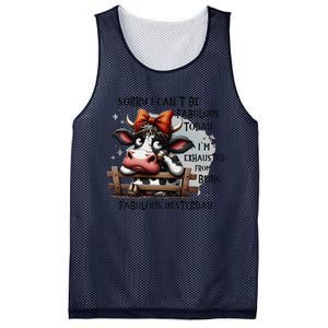 Sorry I Can’T Be Fabulous Today I’M Exhausted From Being Mesh Reversible Basketball Jersey Tank