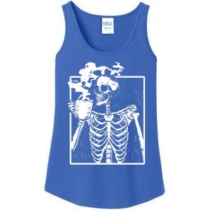 Skeleton Ing Coffee Front Design White Gift Ladies Essential Tank