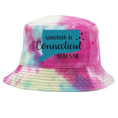 Somebody In Connecticut Loves Me Ct State Tie-Dyed Bucket Hat