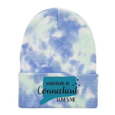 Somebody In Connecticut Loves Me Ct State Tie Dye 12in Knit Beanie