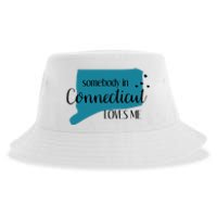 Somebody In Connecticut Loves Me Ct State Sustainable Bucket Hat