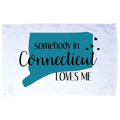 Somebody In Connecticut Loves Me Ct State Microfiber Hand Towel