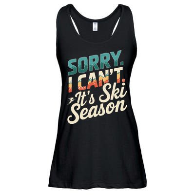 Sorry I CanT ItS Ski Season Winter Sports Ladies Essential Flowy Tank