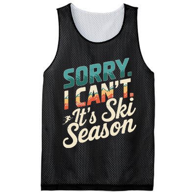 Sorry I CanT ItS Ski Season Winter Sports Mesh Reversible Basketball Jersey Tank