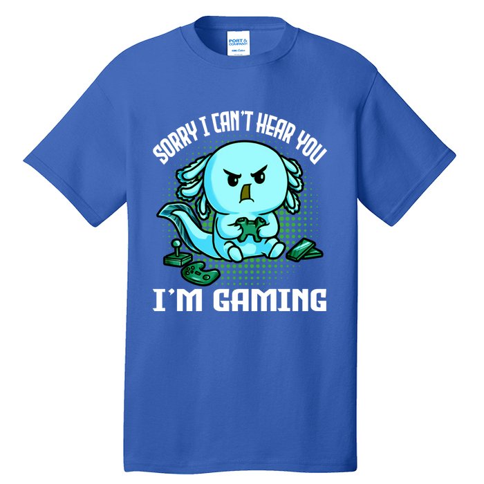 Sorry I Can't Hear You I'm Gaming Vintage Styles Axolotl Art Cute Gift Tall T-Shirt