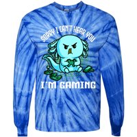 Sorry I Can't Hear You I'm Gaming Vintage Styles Axolotl Art Cute Gift Tie-Dye Long Sleeve Shirt