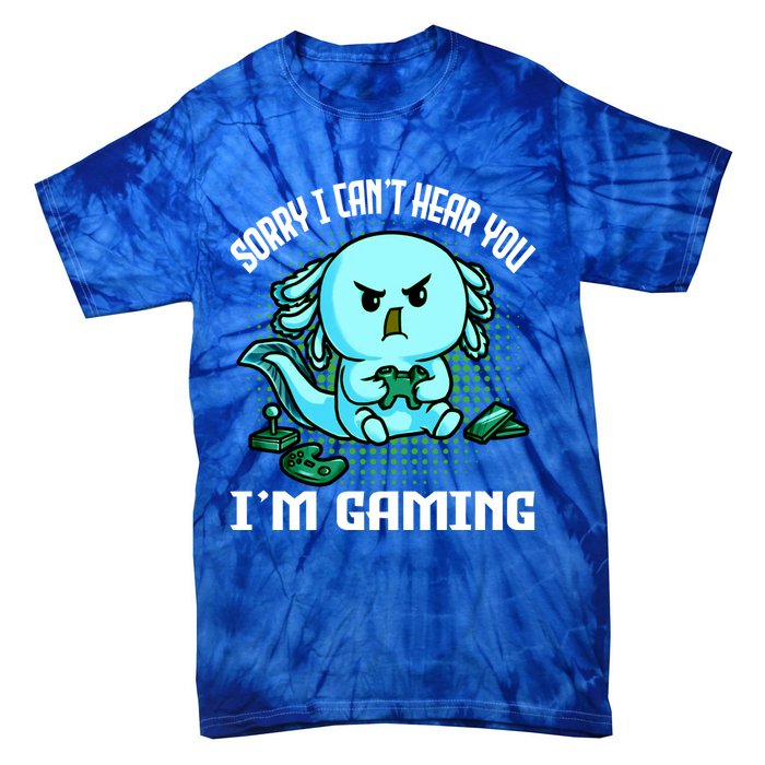 Sorry I Can't Hear You I'm Gaming Vintage Styles Axolotl Art Cute Gift Tie-Dye T-Shirt