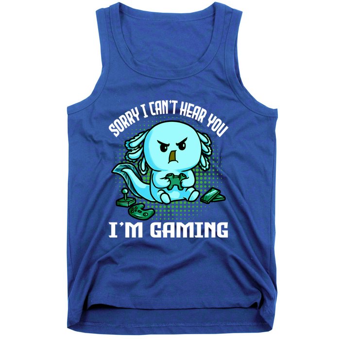 Sorry I Can't Hear You I'm Gaming Vintage Styles Axolotl Art Cute Gift Tank Top