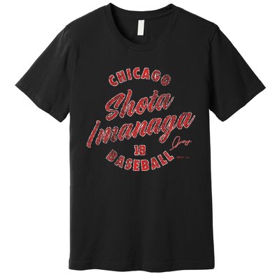 Shota Imanaga Chicago Baseball Vintage Cursive Premium T-Shirt