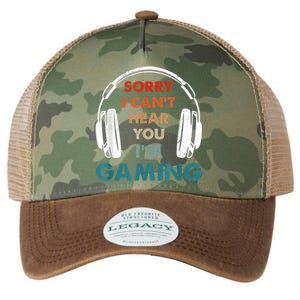 Sorry I Can't Hear You I'm Gaming Funny Gamer Gaming Cute Gift Legacy Tie Dye Trucker Hat