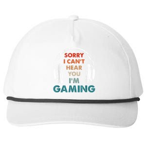 Sorry I Can't Hear You I'm Gaming Funny Gamer Gaming Cute Gift Snapback Five-Panel Rope Hat