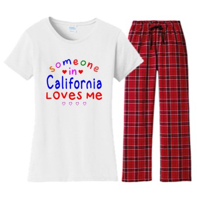 Someone In California Loves Me Women's Flannel Pajama Set