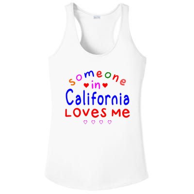 Someone In California Loves Me Ladies PosiCharge Competitor Racerback Tank