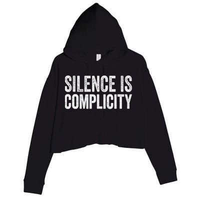 Silence Is Complicity Resist March Protest Vote 2020 Crop Fleece Hoodie