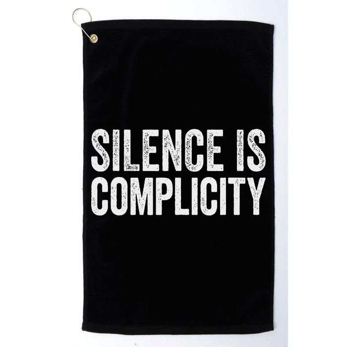 Silence Is Complicity Resist March Protest Vote 2020 Golf Towel