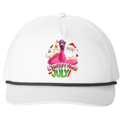 Summer In Christmas Santa Flamingo Snapback Five-Panel Rope Hat