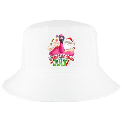 Summer In Christmas Santa Flamingo Cool Comfort Performance Bucket Hat