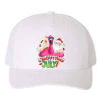 Summer In Christmas Santa Flamingo Yupoong Adult 5-Panel Trucker Hat