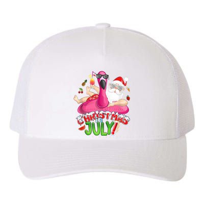 Summer In Christmas Santa Flamingo Yupoong Adult 5-Panel Trucker Hat