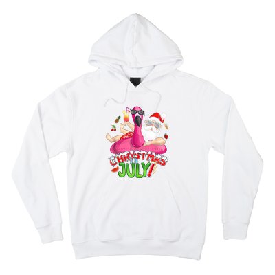 Summer In Christmas Santa Flamingo Hoodie