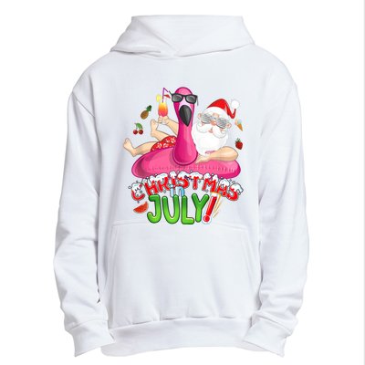 Summer In Christmas Santa Flamingo Urban Pullover Hoodie