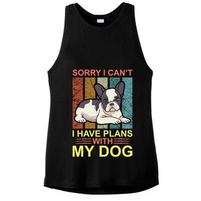 Sorry I Can't I Have Plans With My Dog Ladies PosiCharge Tri-Blend Wicking Tank
