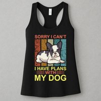 Sorry I Can't I Have Plans With My Dog Womens Tank Top