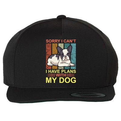 Sorry I Can't I Have Plans With My Dog Wool Snapback Cap