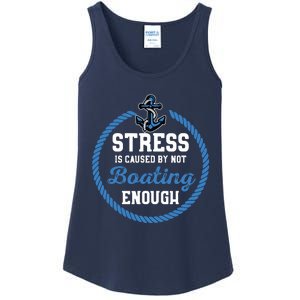 Stress Is Caused By Not Boating Enough Gift Boater Ladies Essential Tank