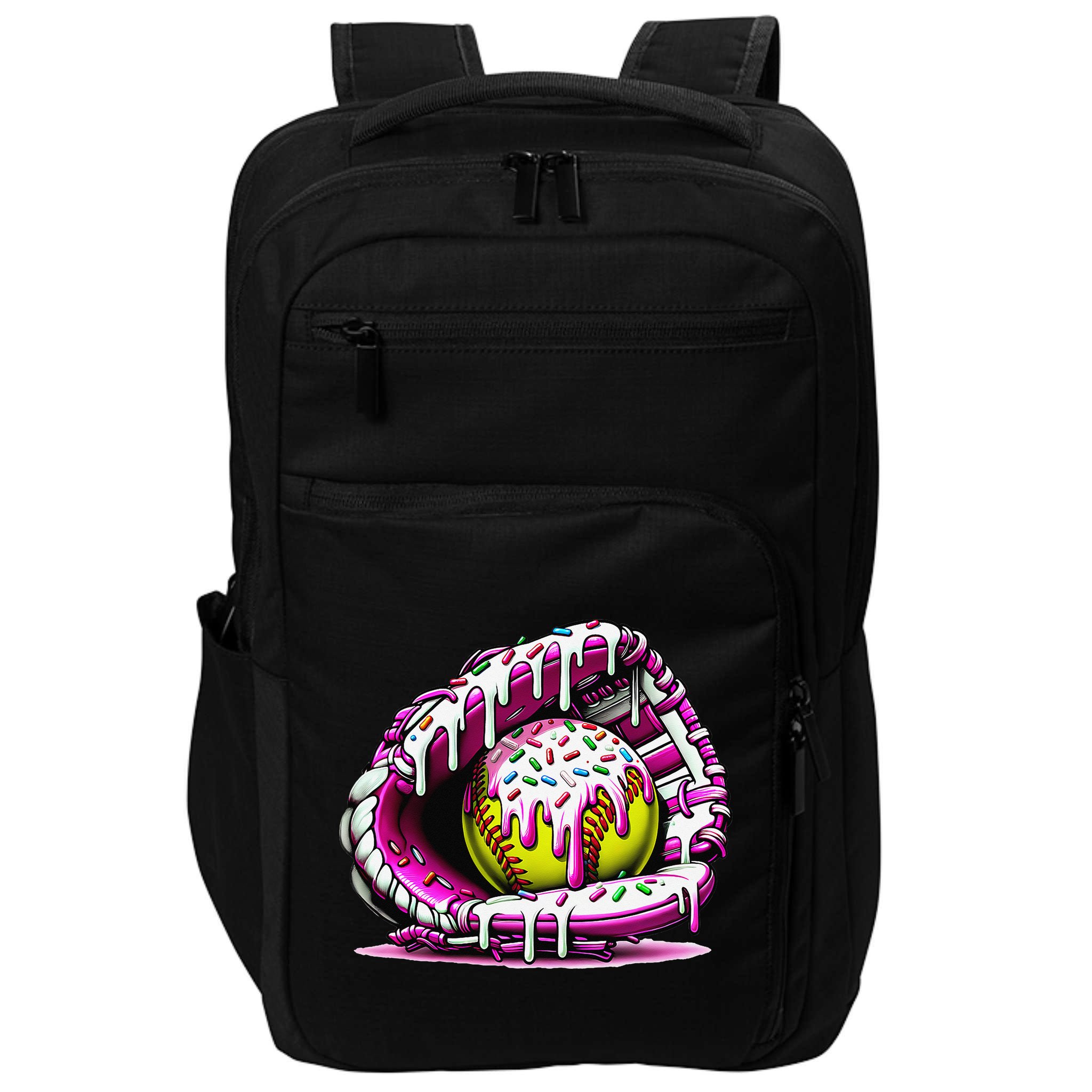Softball  Ice Cream Sprinkles Softball Glove Gift Impact Tech Backpack