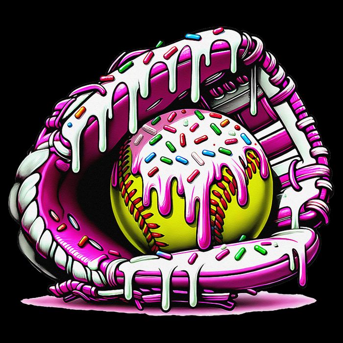 Softball  Ice Cream Sprinkles Softball Glove Gift Impact Tech Backpack