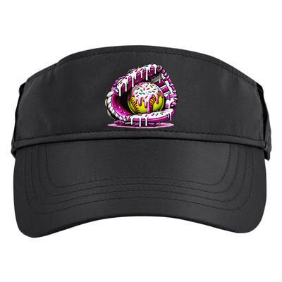 Softball  Ice Cream Sprinkles Softball Glove Gift Adult Drive Performance Visor