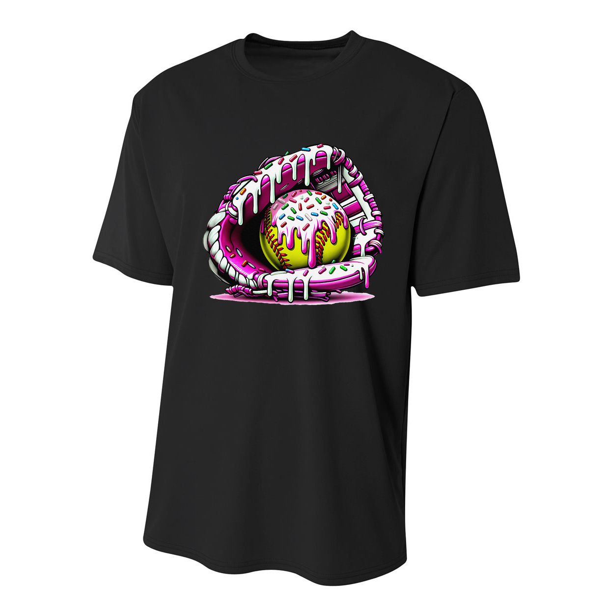 Softball  Ice Cream Sprinkles Softball Glove Gift Youth Performance Sprint T-Shirt