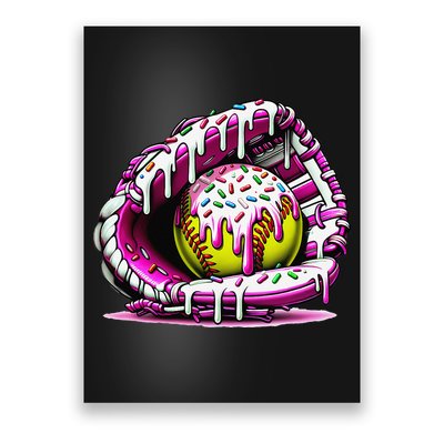 Softball  Ice Cream Sprinkles Softball Glove Gift Poster