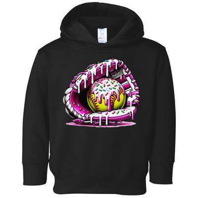 Softball  Ice Cream Sprinkles Softball Glove Gift Toddler Hoodie