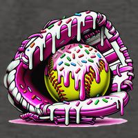 Softball  Ice Cream Sprinkles Softball Glove Gift Vector Backpack