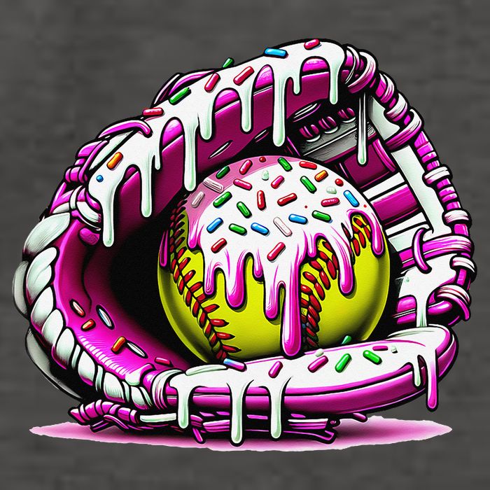 Softball  Ice Cream Sprinkles Softball Glove Gift Vector Backpack
