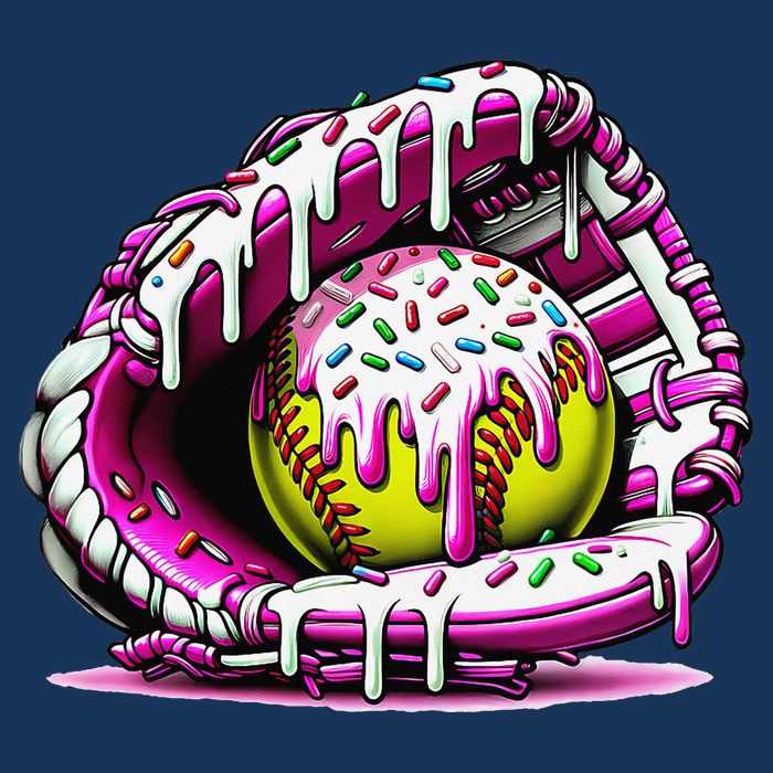 Softball  Ice Cream Sprinkles Softball Glove Gift Infant Baby Jersey Bodysuit