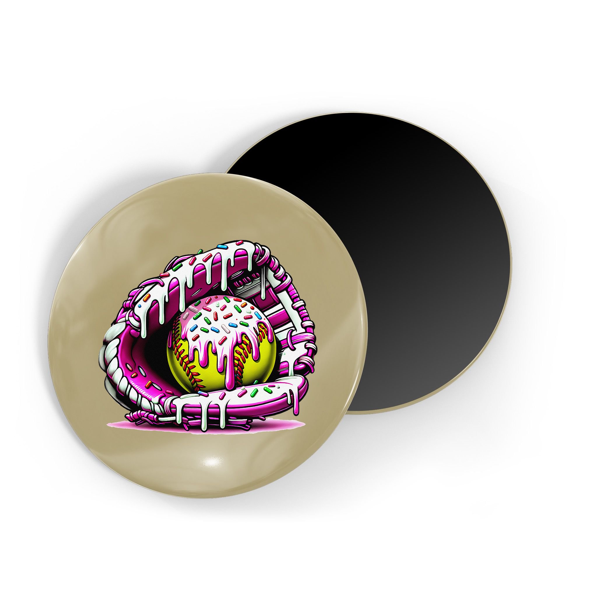Softball  Ice Cream Sprinkles Softball Glove Gift Magnet