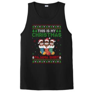 Squirrel In Christmas Socks Ugly Xmas Pajama Gift PosiCharge Competitor Tank