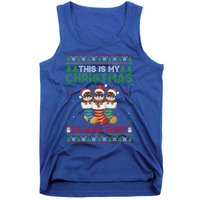 Squirrel In Christmas Socks Ugly Xmas Pajama Gift Tank Top