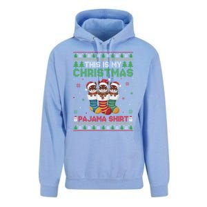 Squirrel In Christmas Socks Ugly Xmas Pajama Gift Unisex Surf Hoodie