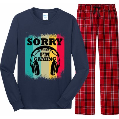 Sorry I Can't Hear You I'm Gaming, Funny Gaming Long Sleeve Pajama Set