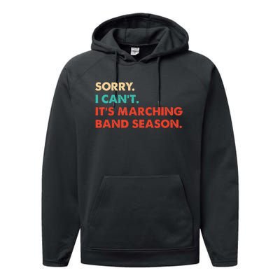 Sorry. I Cant. Its Marching Band Season Marching Band Performance Fleece Hoodie