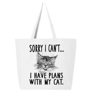 Sorry I CanT I Have Plans With My Cat Cute Cat Gift 25L Jumbo Tote